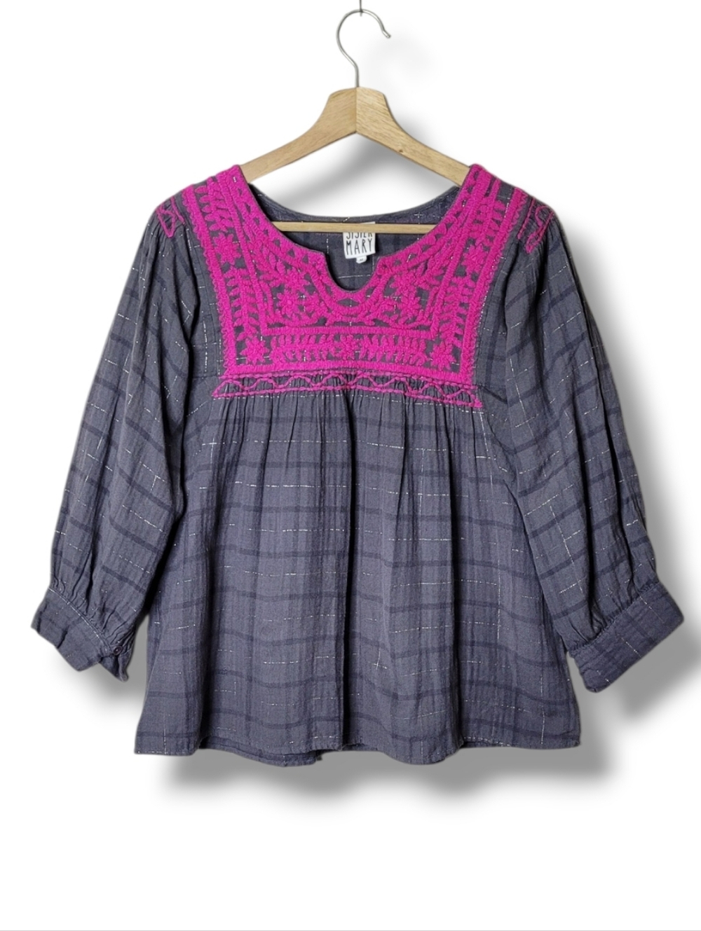 Sister Mary Embroidered Top Size M